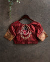 Brown Banarasi Silk Saree with Ektara weave