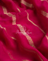 Hot Pink Banarasi georgette saree with pichwai pallu and pure brocade blouse