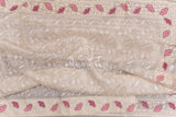 Porcelain White Organza saree with all over chikankari work and a stunning designer blouse