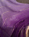 Shaded georgette saree in purple and lavender with a contrast purple blouse