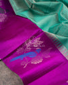 Hot Pink Silk Kota saree with a kalamkari silk blouse