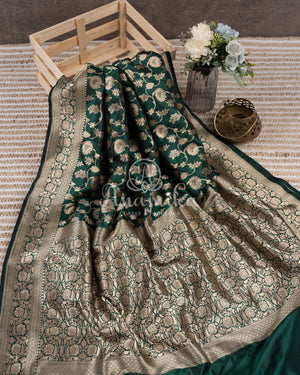 Hot Pink Silk Kota saree with a kalamkari silk blouse