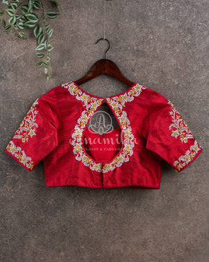 Beautiful Golden Tissue Kuppadam saree with contrast red border