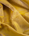 Beautiful Golden Tissue Kuppadam saree with contrast red border