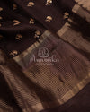 Coffee Brown Silk Kota saree with a kalamkari silk blouse