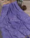 Lovely Lavender Georgette Chikankari saree with scallop border