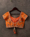 Mango Yellow short sleeves blouse with beautifully designed embroidery