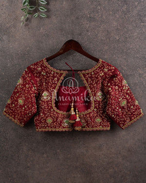 Pista Green Kanchipattu saree with floral prints border and pallu