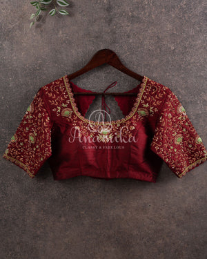 Pista Green Kanchipattu saree with floral prints border and pallu