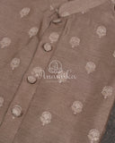 Light Chocolate color Chanderi Kurta with embroidered buttas