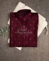 Maroon color Chanderi Kurta with embroidered buttas