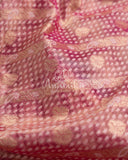 Pink Kora Tissue Saree with a stunning pink tissue blouse