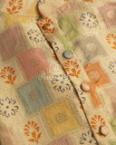 Lemon Yellow Printed Kurta on Silk base fabric