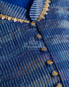 Dark Royal Blue Chanderi Silk Kurta with embroidery
