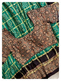 Bandini Gharchola Saree with Ajrak Pallu and Blouse