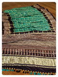 Bandini Gharchola Saree with Ajrak Pallu and Blouse