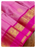 Pink Kanchi Silk Saree with hand worked blouse