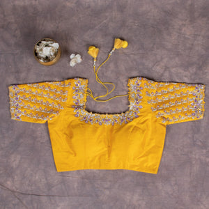 Lilac Lavender with Yellow Kanjeevaram saree