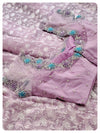 Lilac Organza saree with lilac work blouse