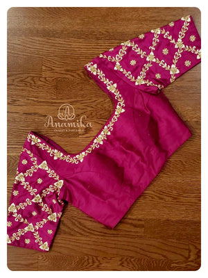 Majenta Pink Pearl work blouse