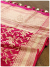 Classy Hot Pink Banarasi Saree