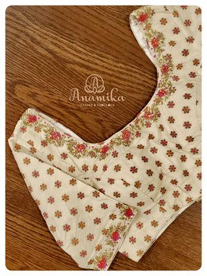 Dusty Pink georgette saree with munga silk blouse