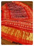 Shaded Bandini on Pure Gaji Silk with Chikankari Blouse