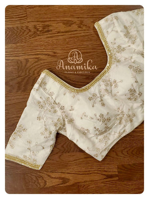 Shaded Bandini on Pure Gaji Silk with Chikankari Blouse