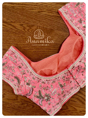 Light Pink Heavy work Blouse